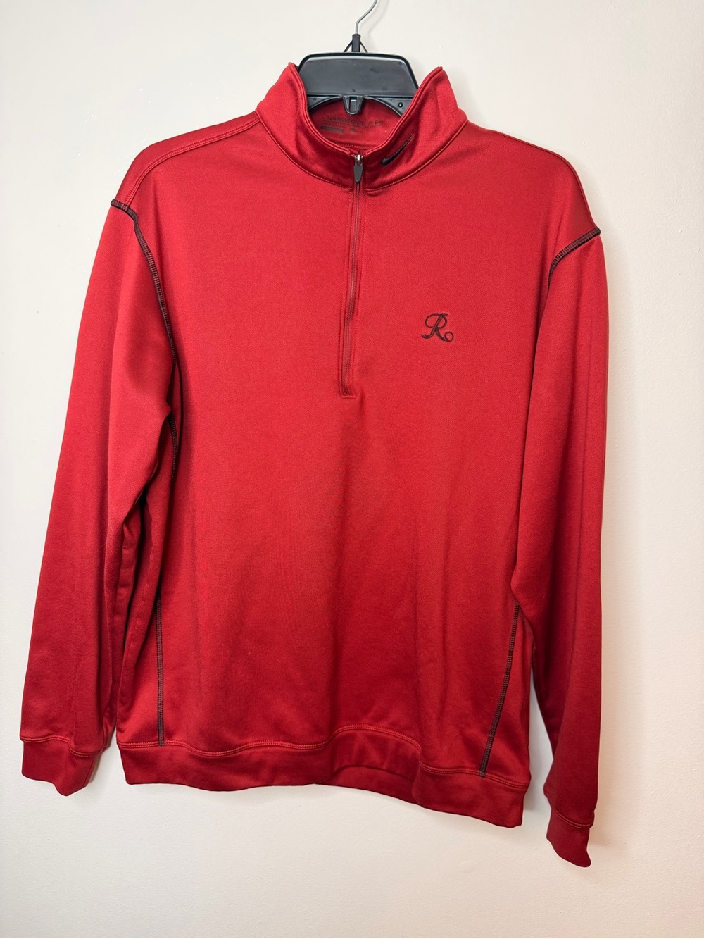 Nike Red Quarter-Zip Pullover with Subtle Logo